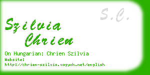 szilvia chrien business card